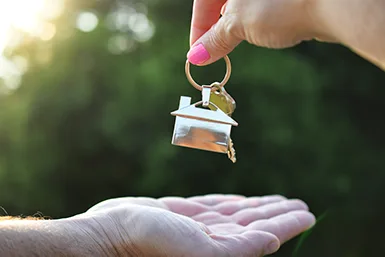 Keys to new house, from a real estate agent